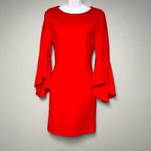 NWT Lulus Women's Bell Sleeve Dress Pullover Bodycon Red Size Small